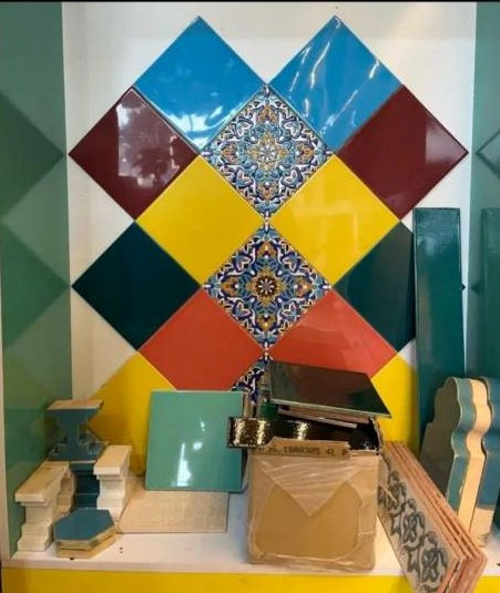 کاشی با رنگ طبیعی و تک رنگ Natural and solid color tiles